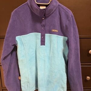 Columbia Two-Tone Dark & Light Blue Fleece Pullover